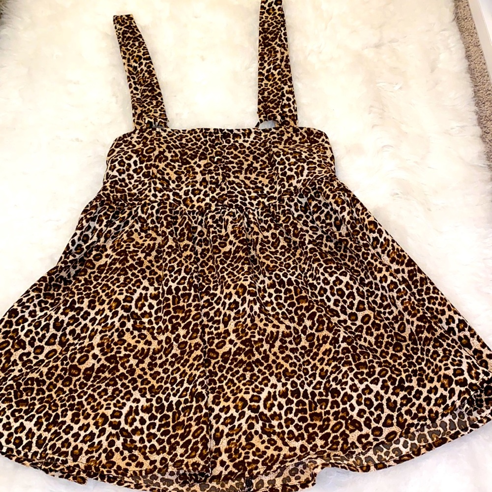 Leopard overall dress